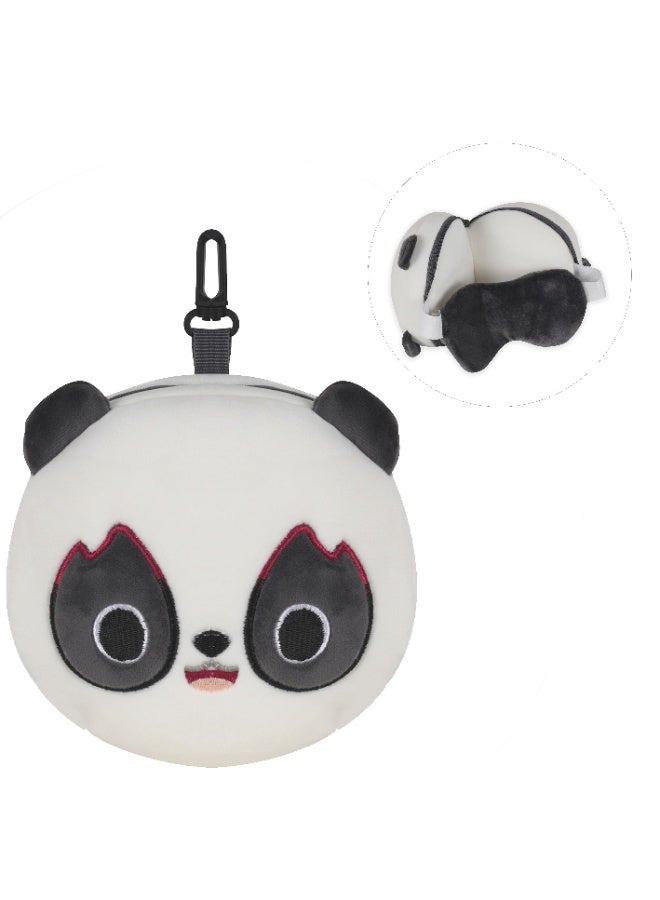 VEA Kids Pillow with Eye Mask – Panda Design, Travel Pillow for Kids, Portable Sleeping Pillow for Flights, Car Rides & Nap Time - Image 2